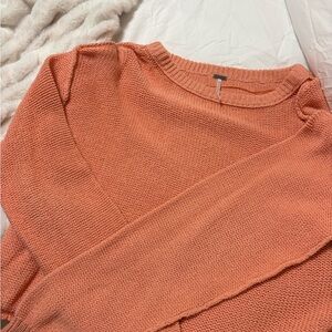Free People Coral Crew Neck Sweater